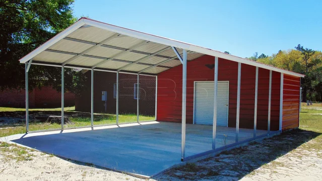 18'x ancho x 36' largo Carport Utilitario con Techo Vertical