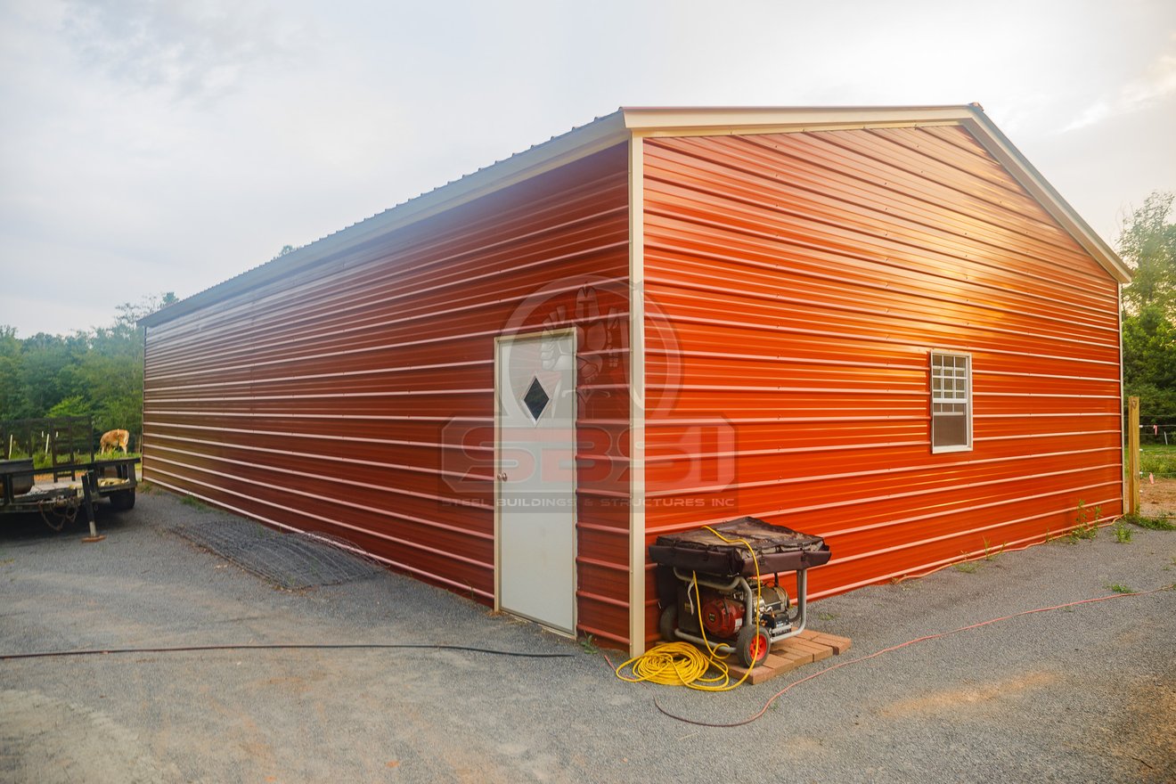 Barn Red building with side door