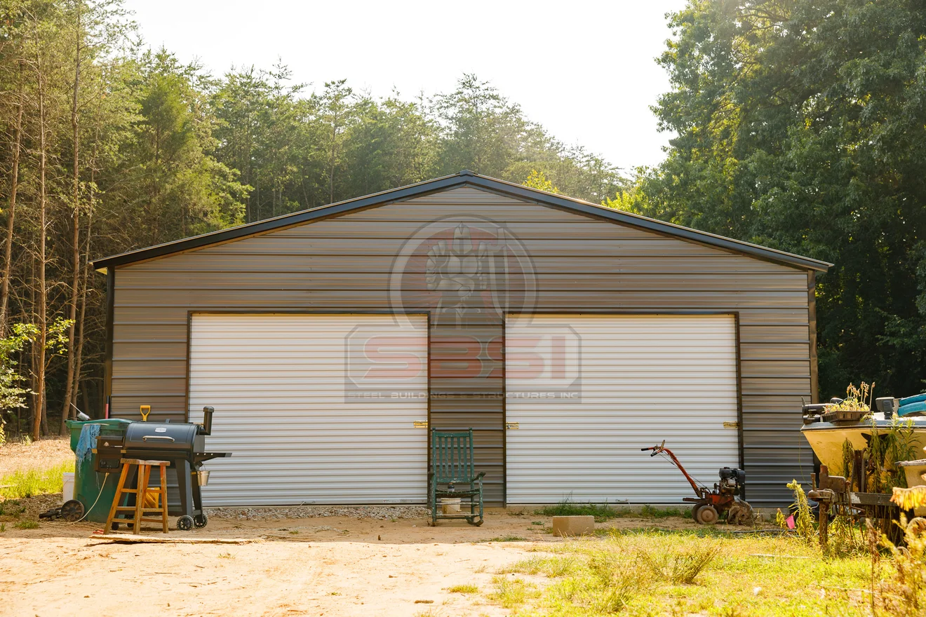 Clay custom double garage
