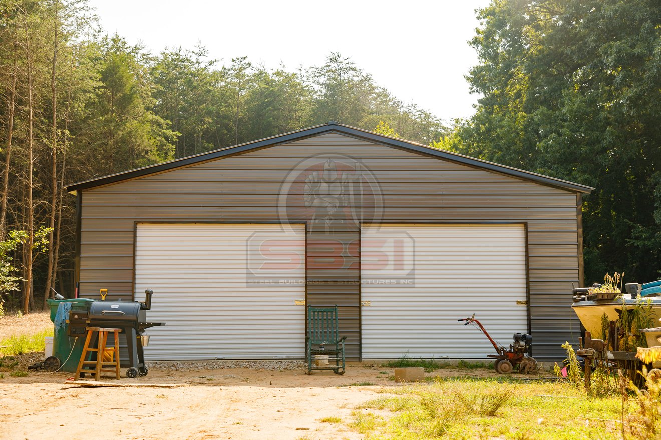 Clay custom double garage