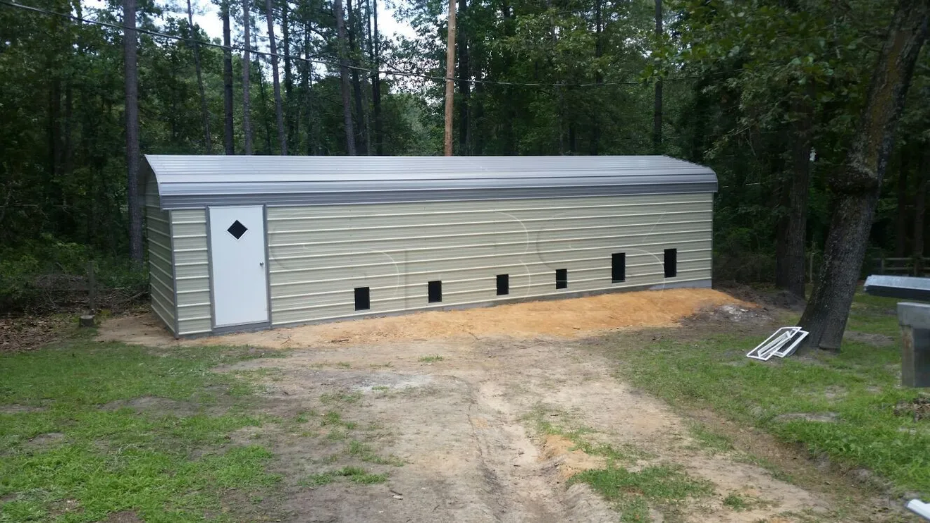 Vertical roof custom metal building