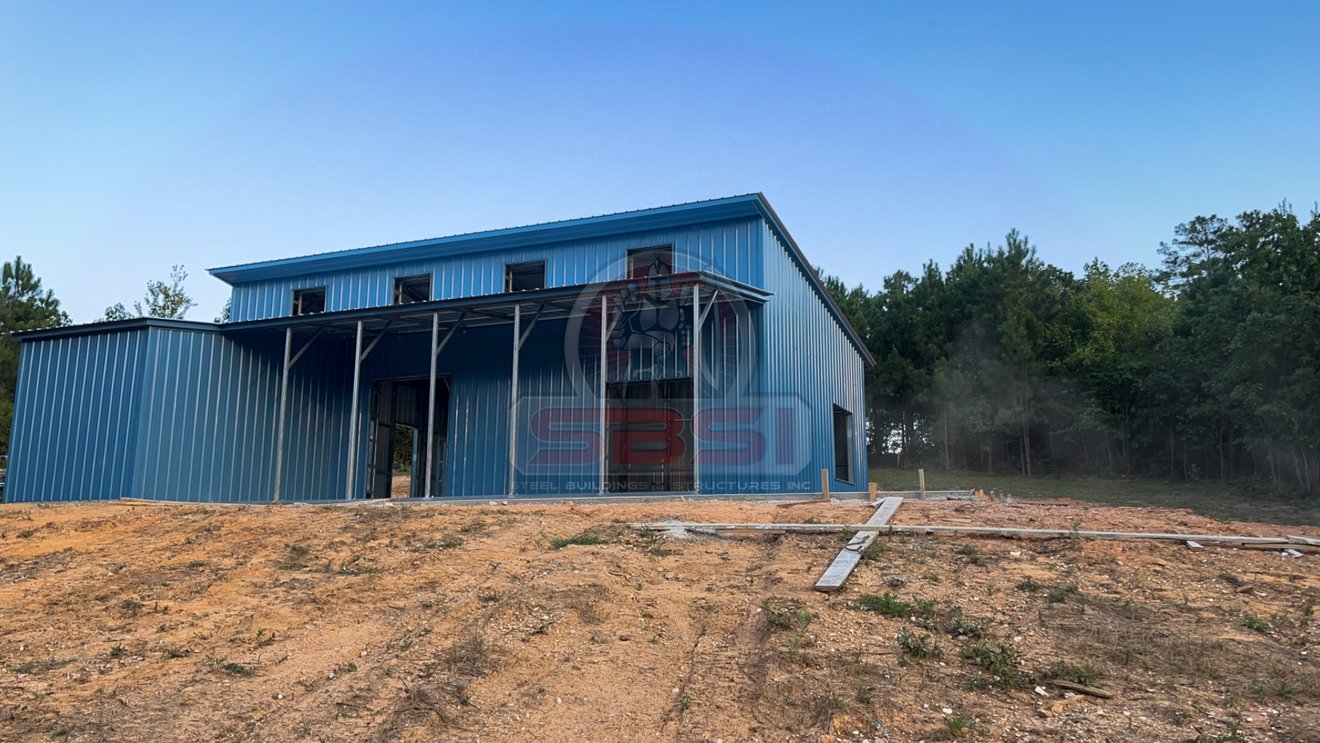 custom metal barndomonium with porch