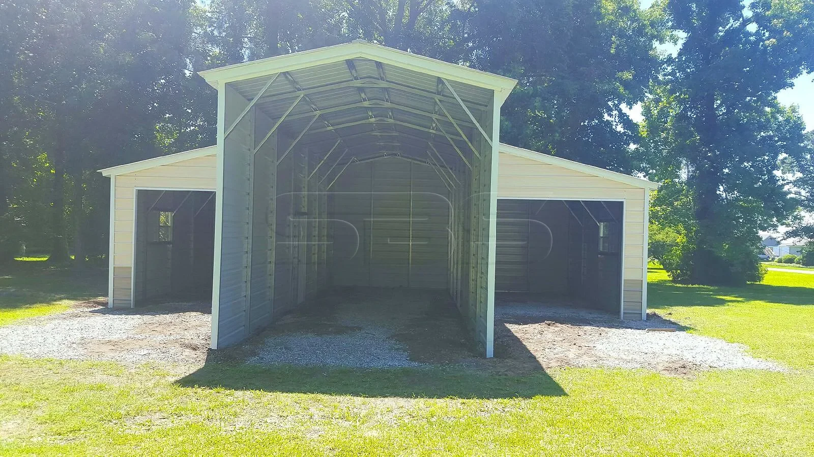 36 x 36 metal barn with RV storage